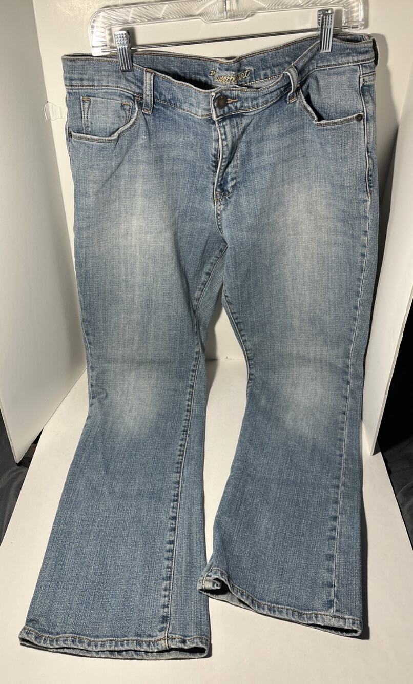 The Sweetheart Women’s Jeans Size 14 Blue Denim Flare Bottoms 36 Waist